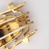 Sapphire Ruby Diamond Gold Stagecoach Pin