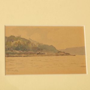 The River Volga: Two watercolor studies by Gritsenko