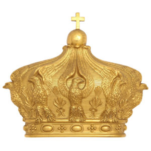 French Gilded Bronze Empress Eugenie Crown Wall Mount, 19th Century