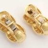 French Louis Feraud Diamond Gold Earrings