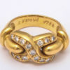 French Gold Diamond Ring by Louis FERAUD, 20th century