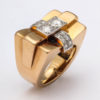 French Diamond and Gold Ring 1940s