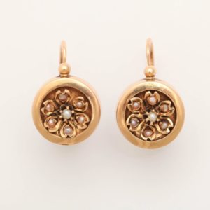 19th Century French Gold and Pearl Earrings