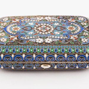 Russian Silver Enamelled Coin Purse by Ovchinnikov, Moscow, 1890s