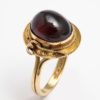 English Cabochon Garnet Gold Buckle Ring, circa1880 2 – Copy