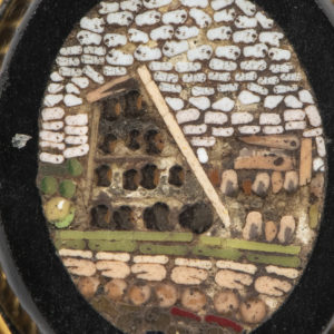 Russian Micro-mosaic Gold Pin, circa 1880