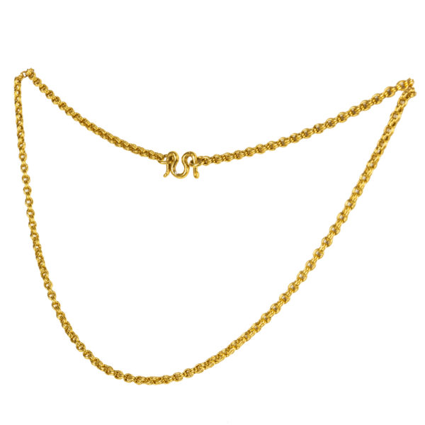 Solid 22k Gold Link Chain, 20th Century