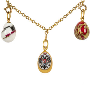 Russian Imperial Eagle Egg Necklace by Marie Betteley