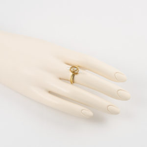 Antique Baroque Pearl Gold Serpent Ring