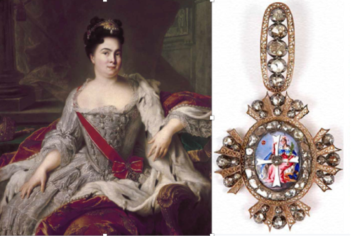 Catherine I wearing order of St. Catherines